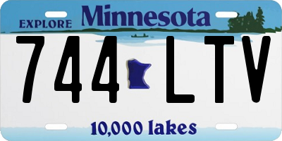 MN license plate 744LTV