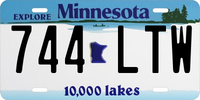 MN license plate 744LTW
