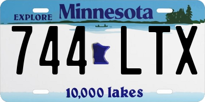 MN license plate 744LTX