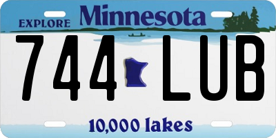 MN license plate 744LUB