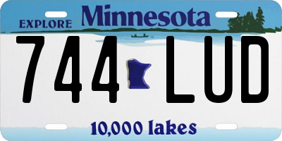 MN license plate 744LUD