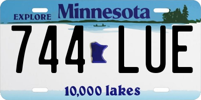MN license plate 744LUE
