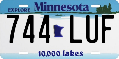 MN license plate 744LUF