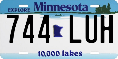 MN license plate 744LUH