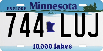 MN license plate 744LUJ