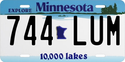 MN license plate 744LUM
