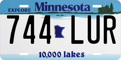 MN license plate 744LUR