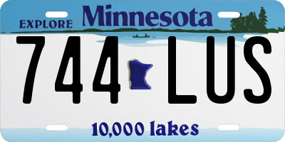 MN license plate 744LUS