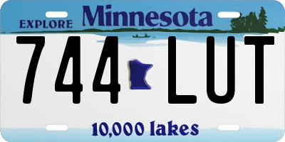 MN license plate 744LUT