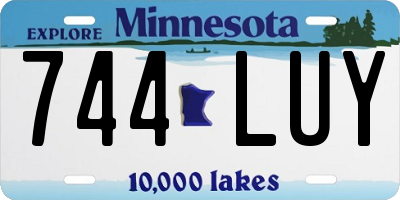 MN license plate 744LUY