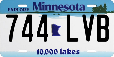 MN license plate 744LVB