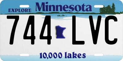 MN license plate 744LVC