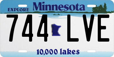 MN license plate 744LVE