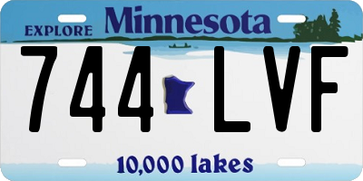 MN license plate 744LVF