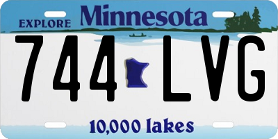 MN license plate 744LVG