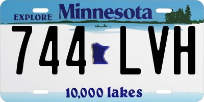 MN license plate 744LVH