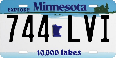 MN license plate 744LVI