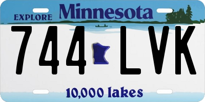 MN license plate 744LVK