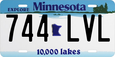 MN license plate 744LVL