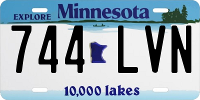 MN license plate 744LVN