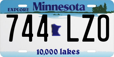 MN license plate 744LZO