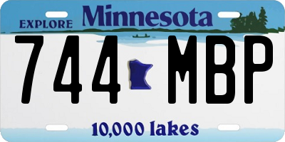 MN license plate 744MBP