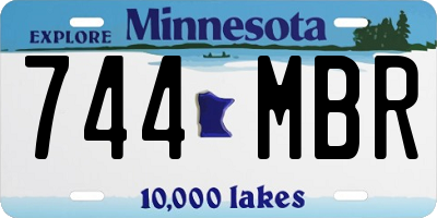 MN license plate 744MBR