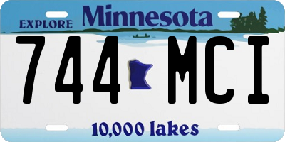 MN license plate 744MCI