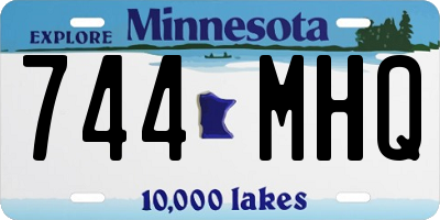 MN license plate 744MHQ