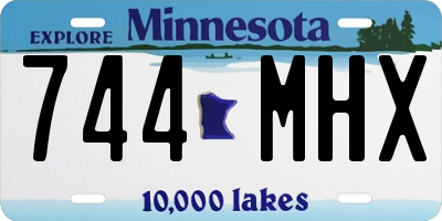MN license plate 744MHX