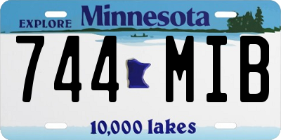 MN license plate 744MIB