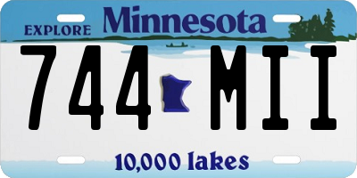 MN license plate 744MII