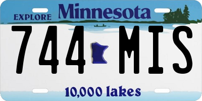 MN license plate 744MIS