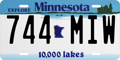MN license plate 744MIW