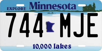 MN license plate 744MJE