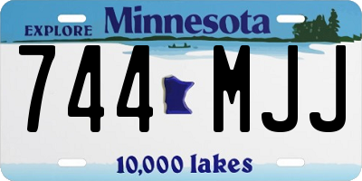 MN license plate 744MJJ
