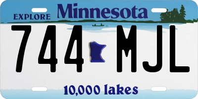 MN license plate 744MJL