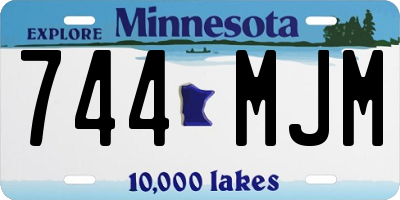MN license plate 744MJM