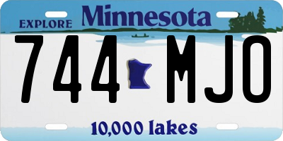 MN license plate 744MJO