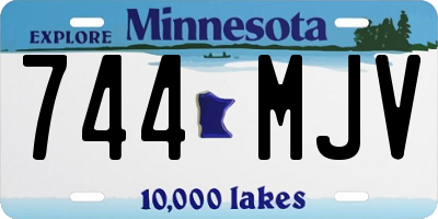 MN license plate 744MJV