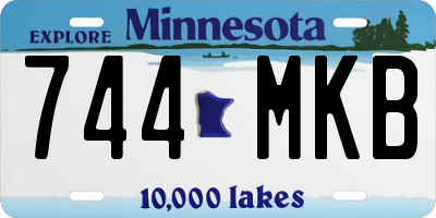 MN license plate 744MKB