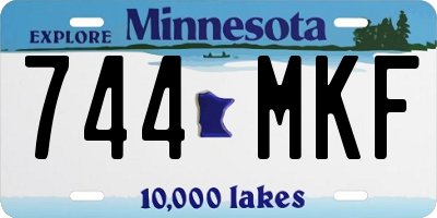 MN license plate 744MKF