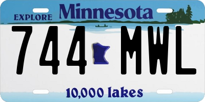 MN license plate 744MWL
