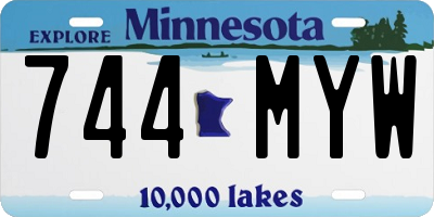 MN license plate 744MYW