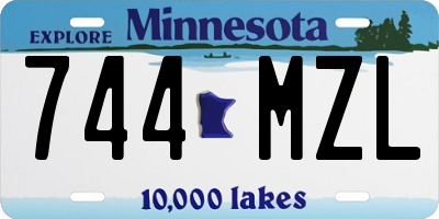MN license plate 744MZL