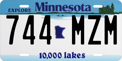 MN license plate 744MZM