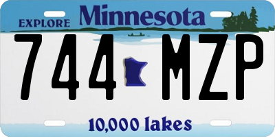 MN license plate 744MZP