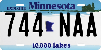 MN license plate 744NAA