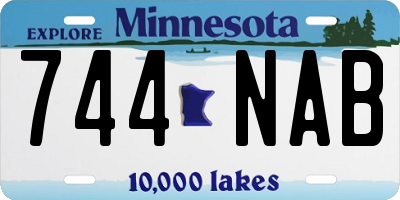 MN license plate 744NAB