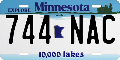 MN license plate 744NAC
